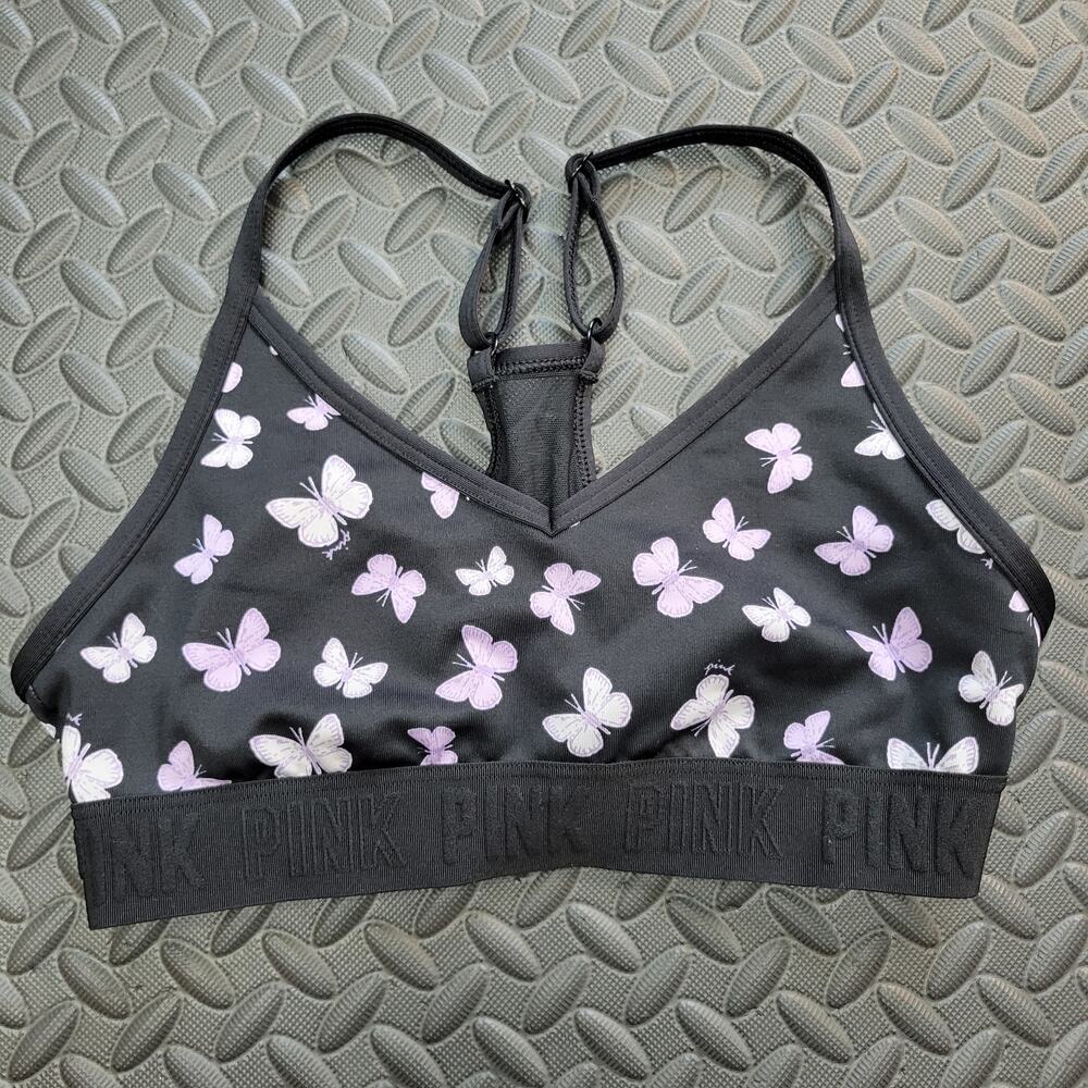 Victoria’s Secret PINK Butterfly Sports Bra Activewear Yoga Athleisure Gym
